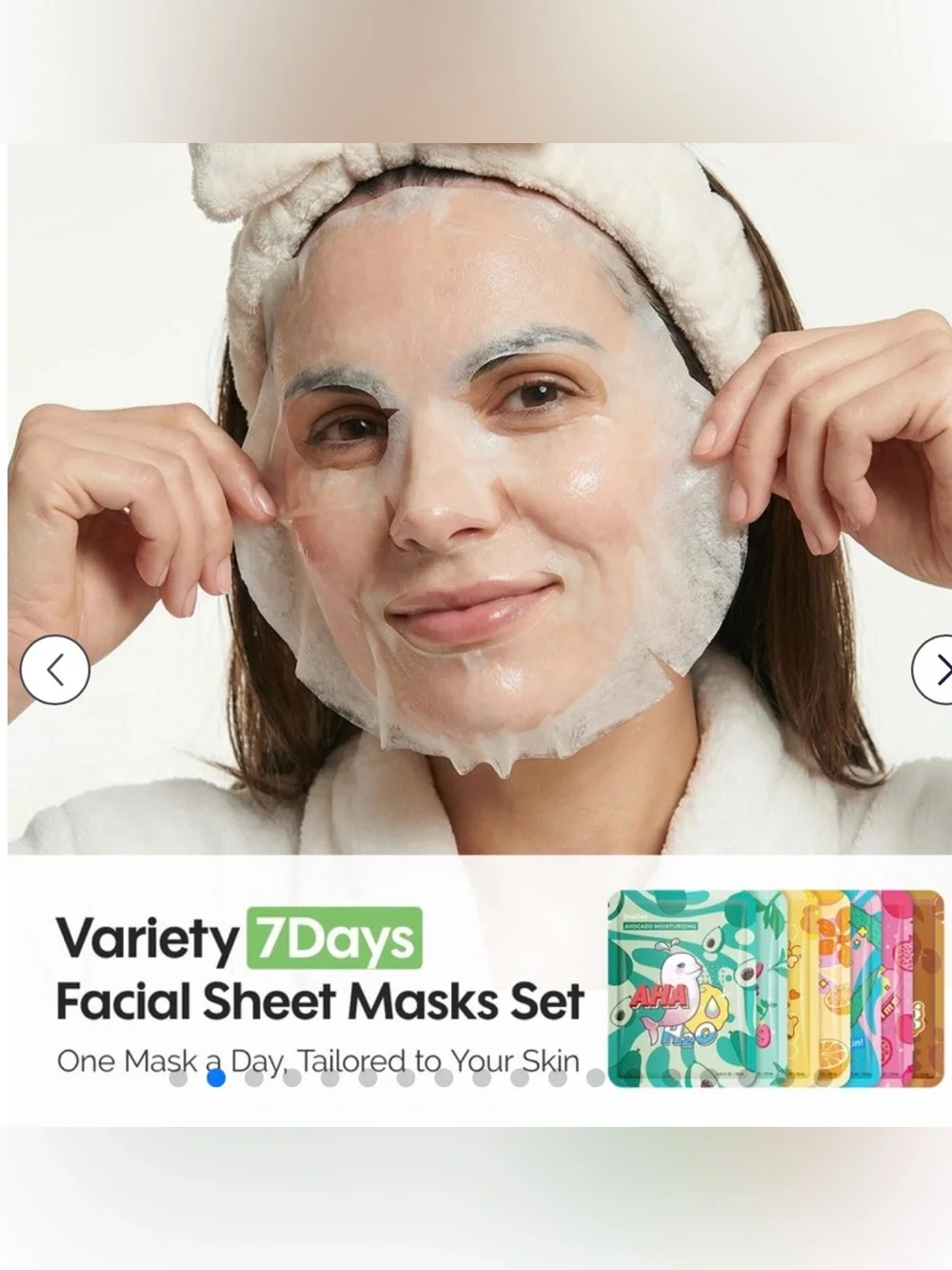 Let's Fall In Love Natural Sheet Mask 7 Piece Sealed